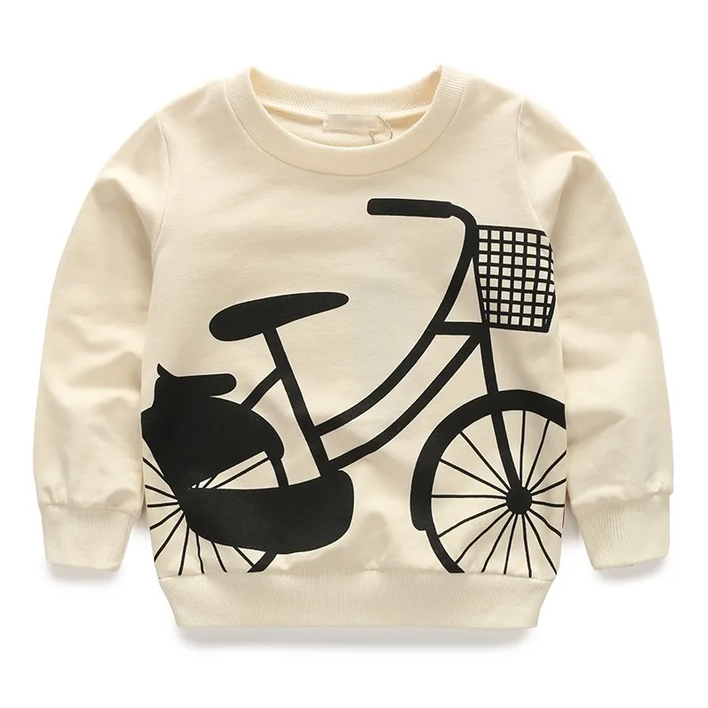 2021 детский велосипед с принтом на заказ оптовая продажа высокое качество низкая цена 100% органический хлопок Модный Белый свитшот толстовки