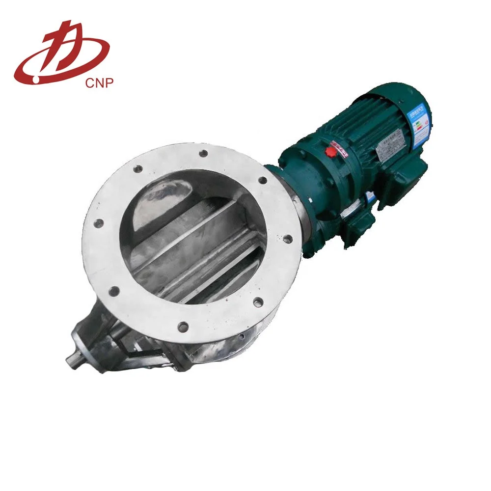 bin rotary valve for bulk material blow-through buhler rotary airlock valve