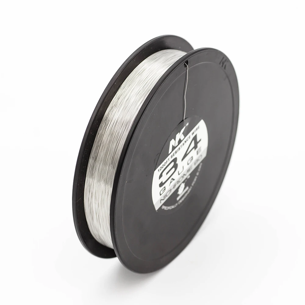 NK factory supply 1000ft 34g ni80 electrical wire heating resistance spool