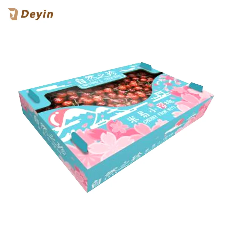 Customized Printed Cardboard Corrugated Carton Box For Fresh Fruits Box Packaging