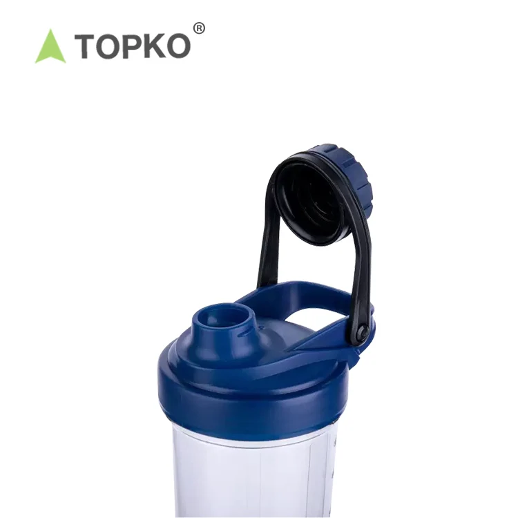 TOPKO 500ml 2-layer protein shaker water bottle with storage