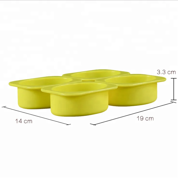 4 Cavities Oval Silicone Soap Mold Handmade Eco-friendly Soap Molds