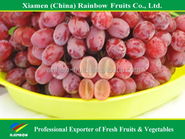 Fresh Chinese table grape red globe grape red grape to India asia market