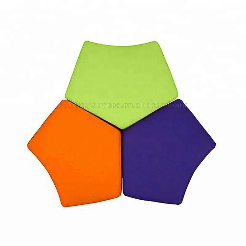 Modern jigsaw fancy small fabric foot rest stool foot rest ottoman for office building Shopping mall hotel hall