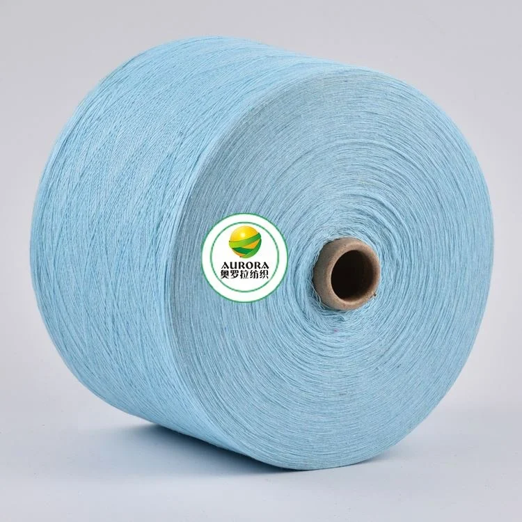 
New style polyester blended colour dyed yarn recycled cotton fabric yarn for weaving 
