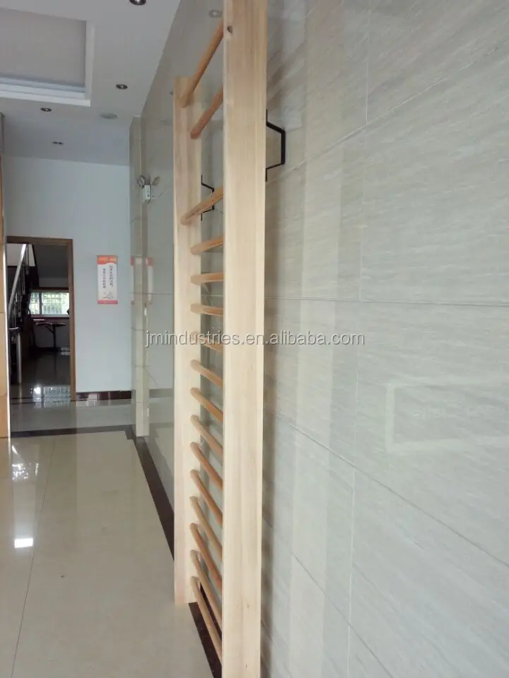 Hot Seller Wood Fitness Equipment Swedish Ladder Pull Up Gym Wall Bars