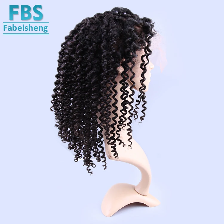 
2018 FBS raw 100% unprocessed virgin malaysian remy hair factory price supply deep curly full lace wig 