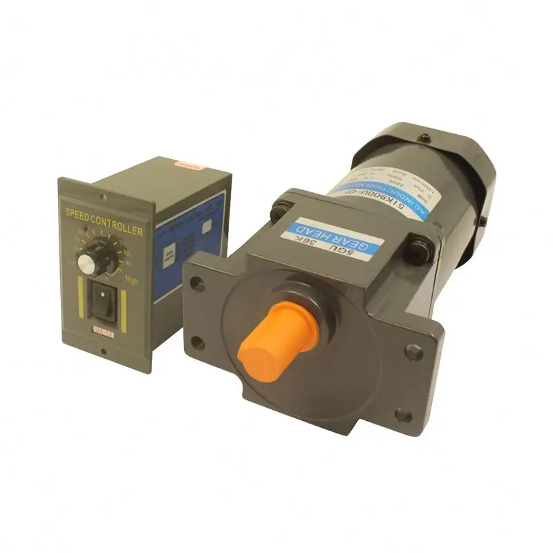 90W Low RPM AC Electric Motor with Reduction Gearbox and Speed Controller