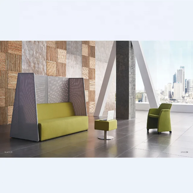 Modern Wooden Office Sofa (46f) Alcove Highback Sofa