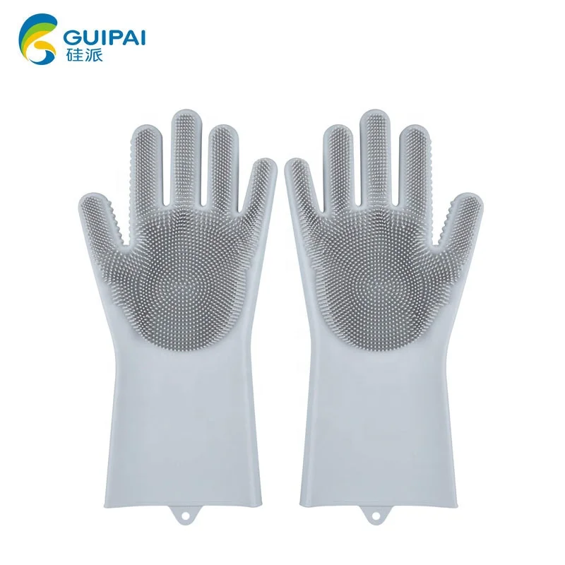 Large Magic Silicone Cleaning Gloves for Kitchen Bathroom Cleaning, Pet Hair Care, Car Washing