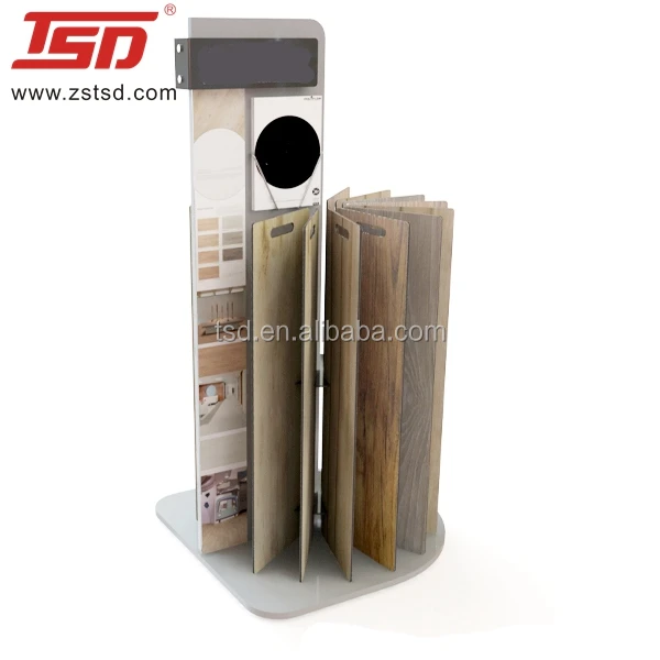 Custom Floor Standing Pos Metal Ceramics Tiles Display Racks Stand Tile Showroom Display Marble Granite Display