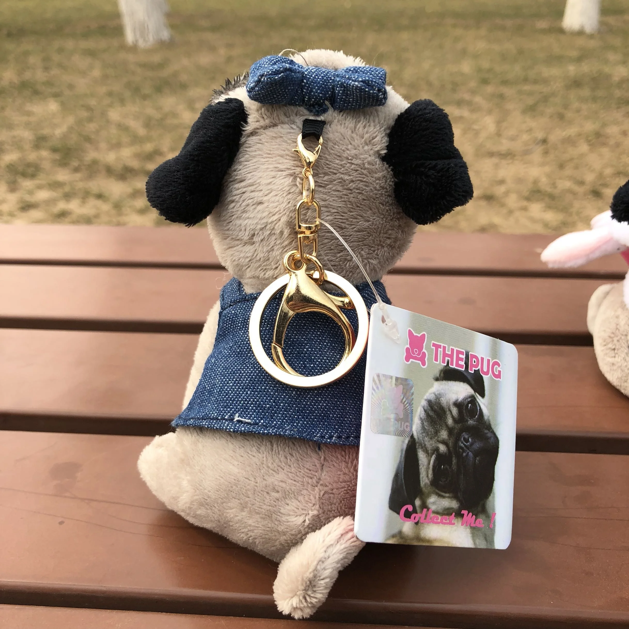 
wholesale puppy keychain mini plush dog shaped animal keychain 
