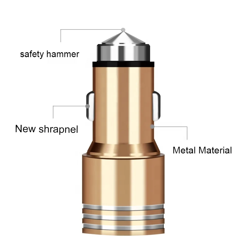 
Best charging mobile phone accessories Dual Usb Car Charger 2 usb Ports Smart chargers 