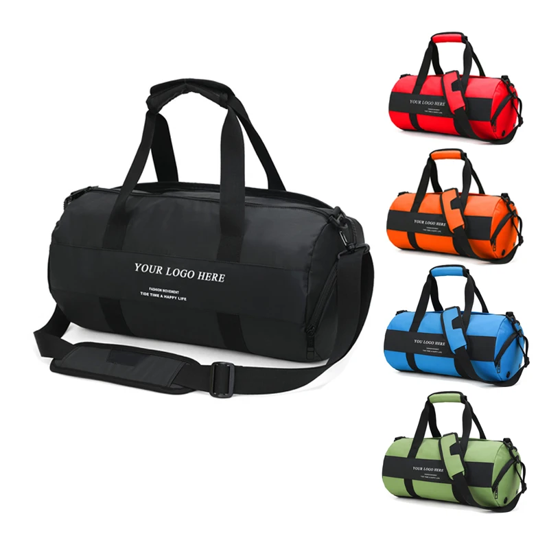 Polyester Light Slim Gym Bag Pack Sneaker Room Duffle Bag Breathable Hole Smell Proof Duffle Bag with 5 Colors