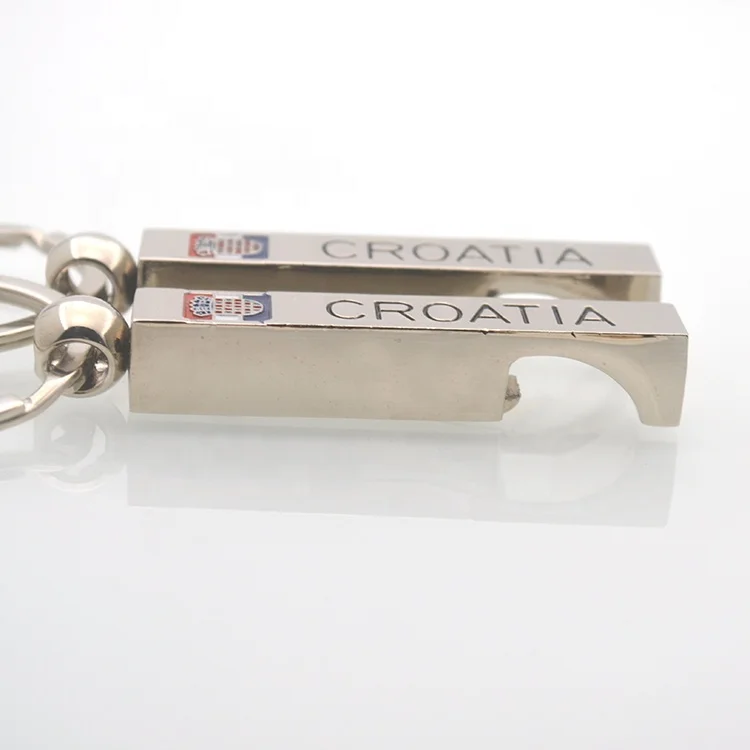 Croatia  Flag and National Emblem Souvenirs gift Customized Beer Bottle Opener Keychain