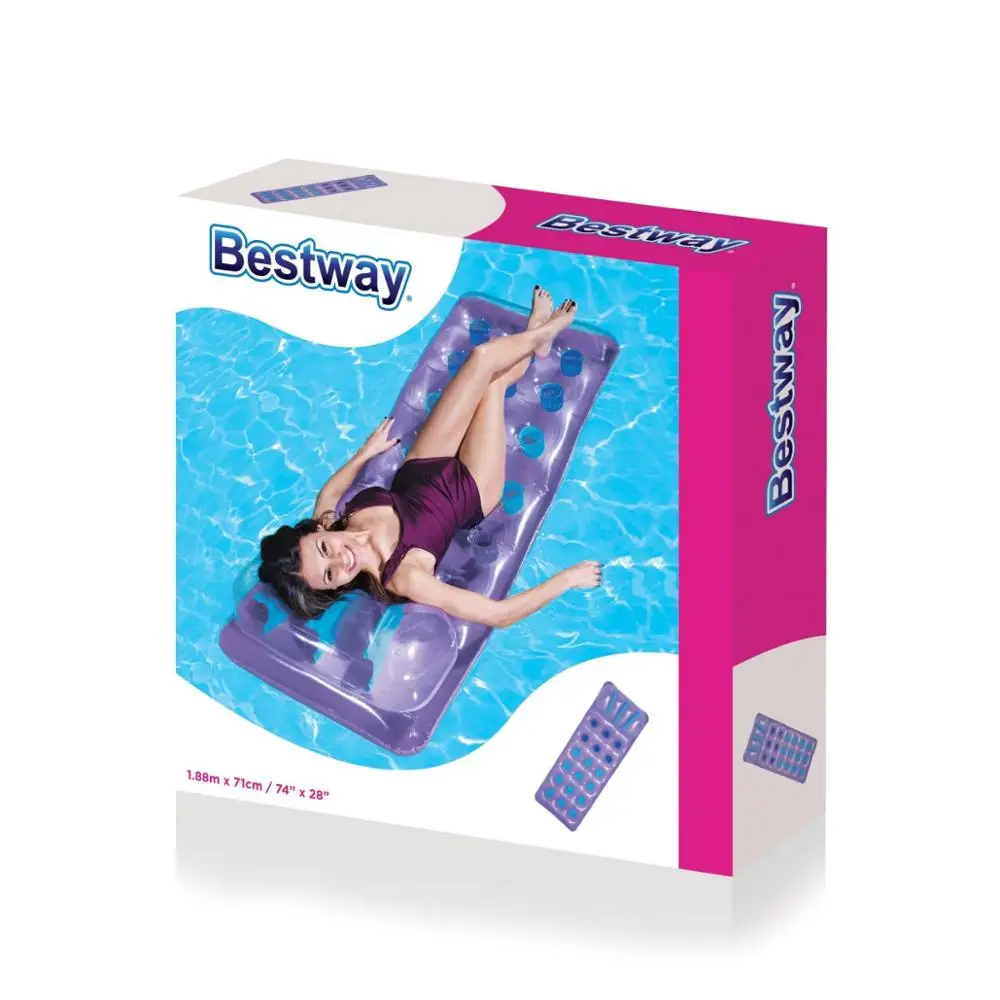 Bestway 43015 adult  Inflatable pool float mattress assorted customize mattress
