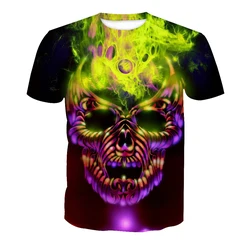 1pcs Custom Made Short Sleeve Oem Sublimation T Shirts, 3D custom SKULL sublimation t-shirt for men