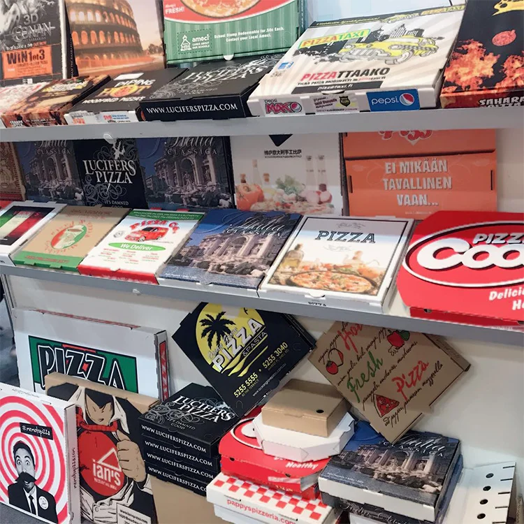 Corrugated carton frozen pizza box for scooter