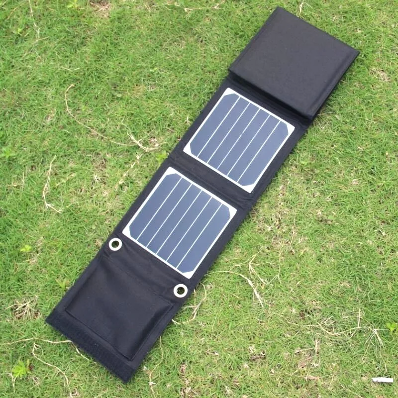 14W Sunpower Portable Solar Panel Charger For iPhone/Mobile Phone Foldable Dual USB Battery Charger solar panel complete set