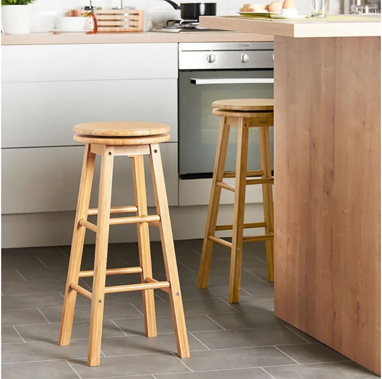 Wholesale Bar Stool High Chair Bamboo Bar Stool Chair