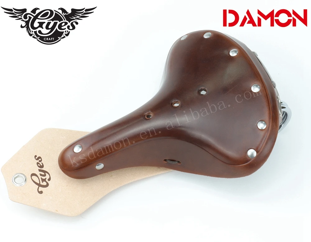 Gyes GS-14S широкое сиденье для горного велосипеда из бычьей кожи в стиле ретро