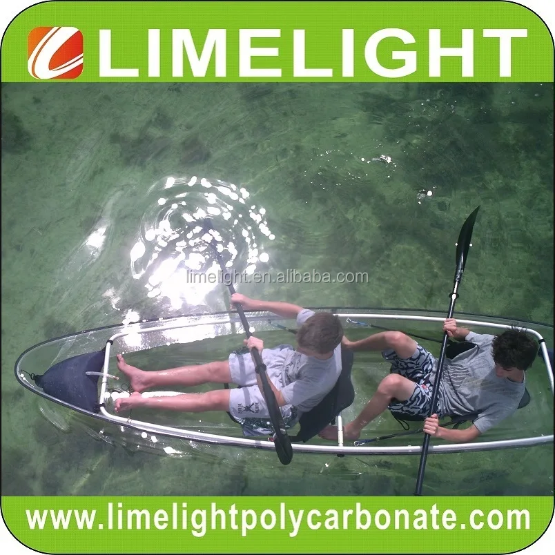 LIMELIGHT outrigger system clear kayak transparent canoe