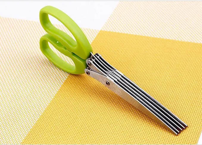 Многофункциональные кухонные ножи из нержавеющей стали из 5 слоев ножницы суши измельченные травы, специи ножницы инструменты для приготовления пищи