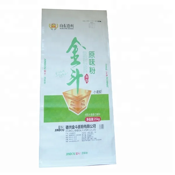 Красочный Печатный 25 50 кг Полипропиленовый плетеный мешок для упаковки пшеничной муки оптом