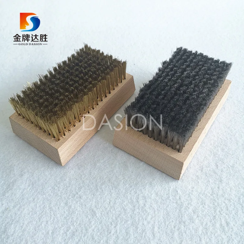 Removing Old Wax From Ski Base Wooden Plate Brush