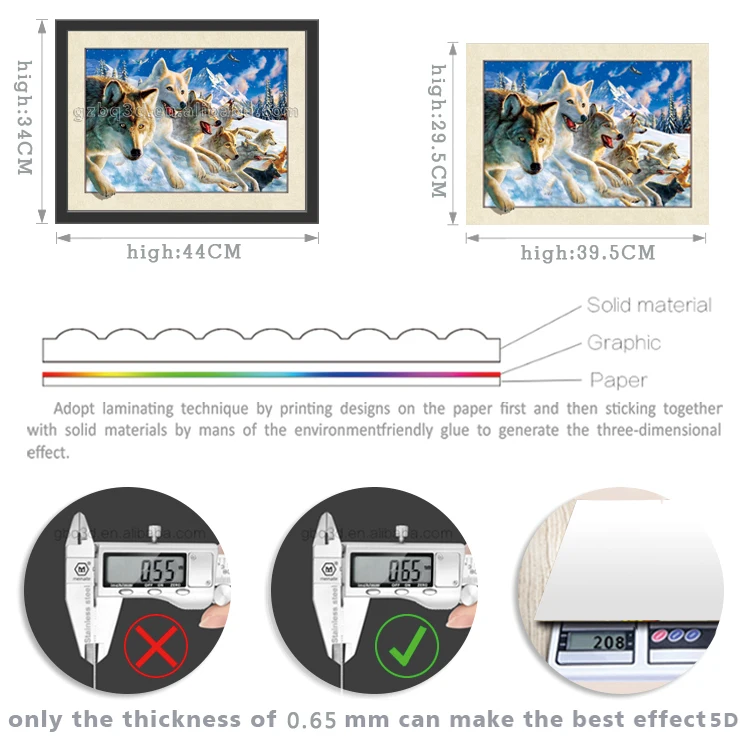 
Natural 5D beautiful picture scenery with paper frame for wall hanging 