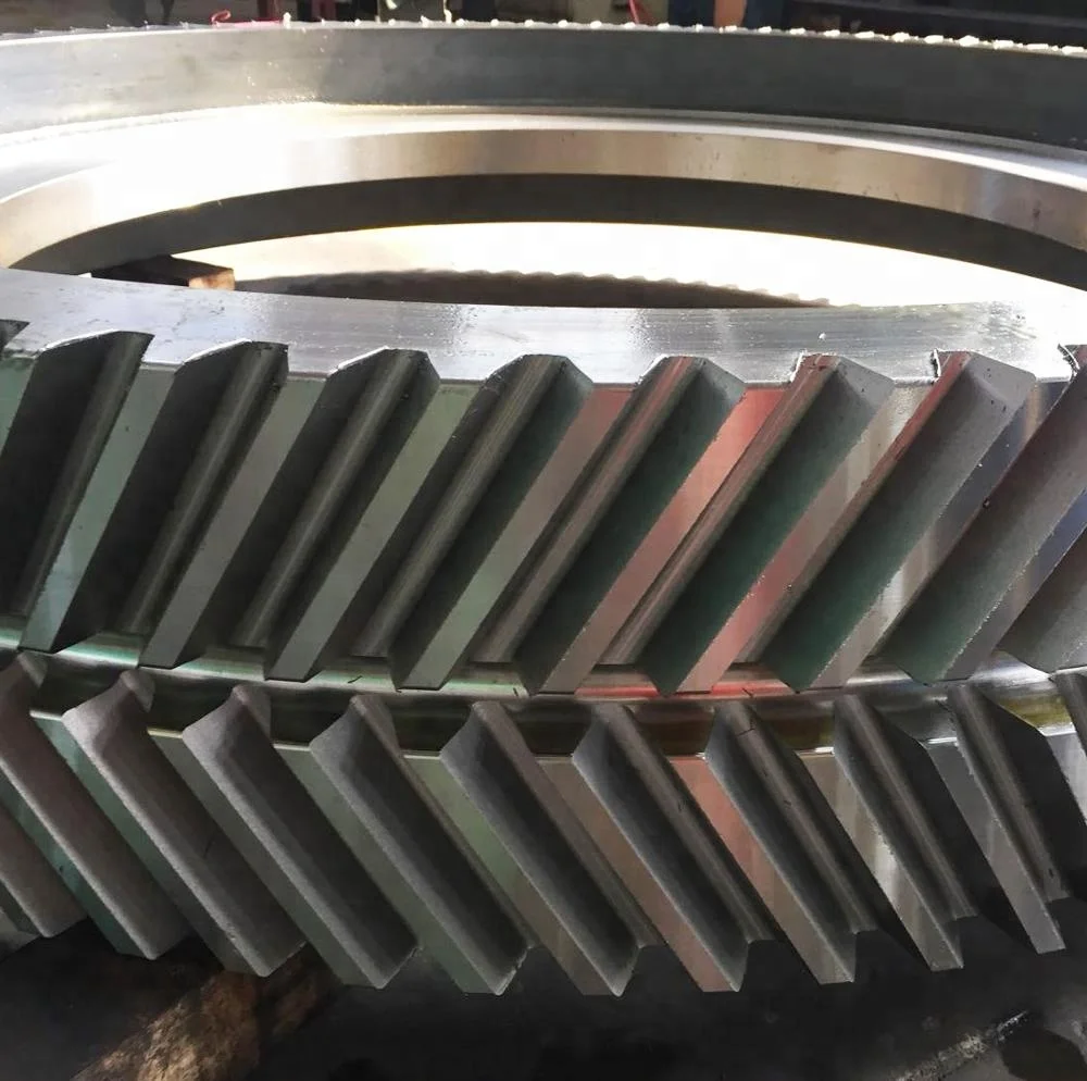 OEM, высокая точность, Большая двойная спиральная шестерня, кольцевая Шестерня в елочку для цементного смесителя