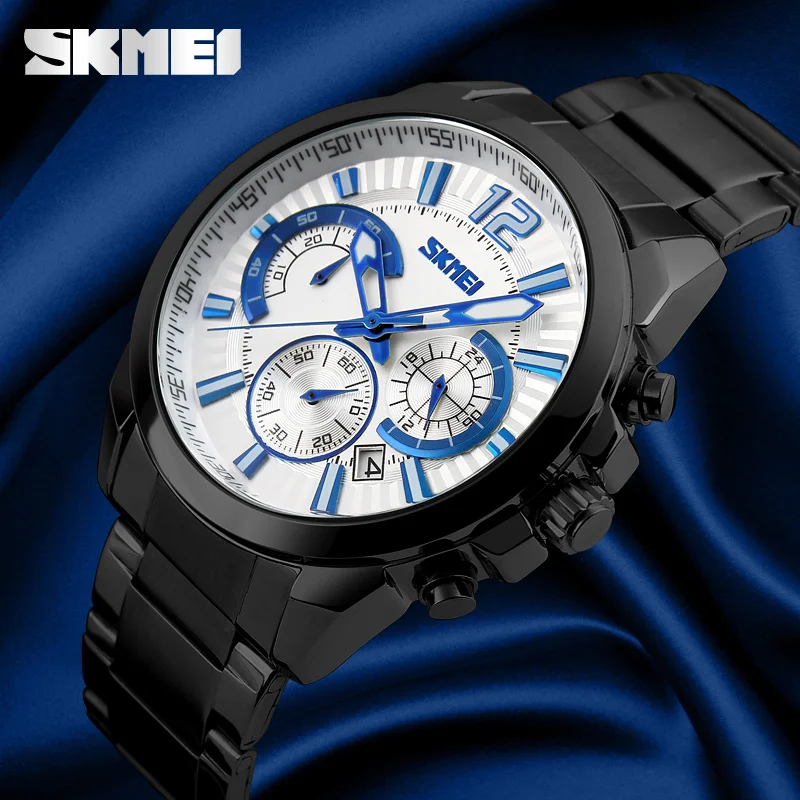 Best selling watch japan movt quartz watches stainless steel back 3atm water resistant Skmei  watches men wrist luxury