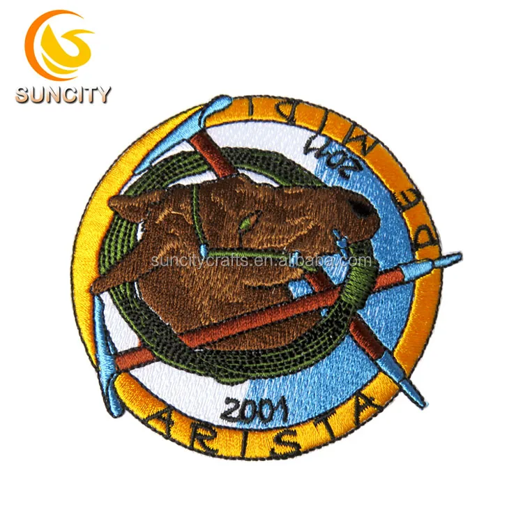 Special cheap custom logo animal fish octopus patches with iron laser cut embroidery animal patch