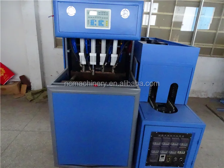 Auto Dropping Semi Automatic 4 Cavity Soda Water Bottle Blow Molding Machine