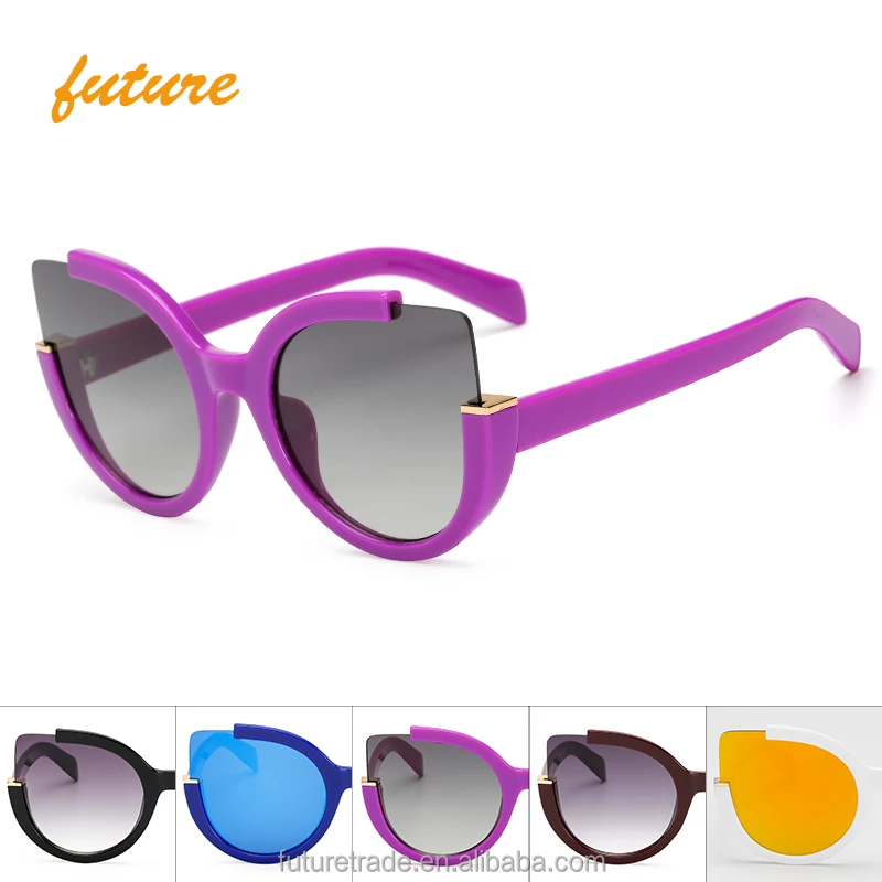 
cateye half frame sunglasses uv400 fashionable sunglasses vendor women 2021 black cat eye sunglasses women vintage 