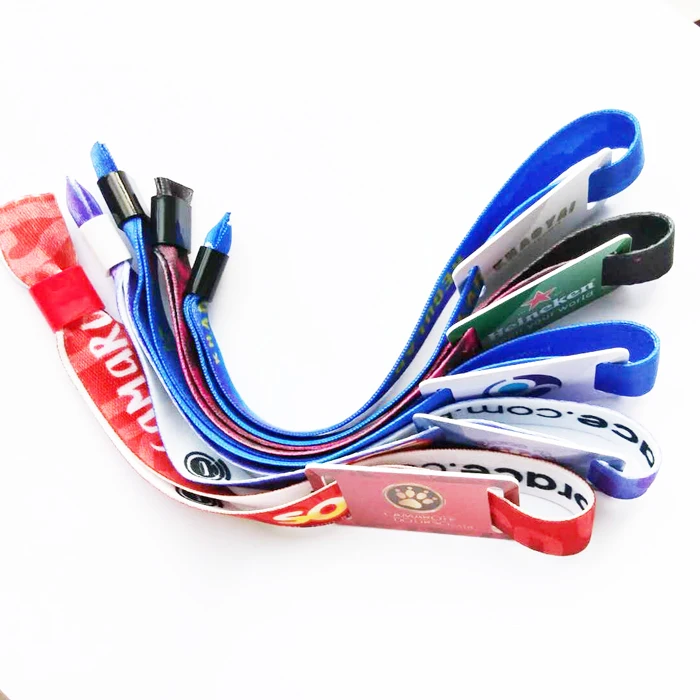 Unique QR Code Festival RFID Fabric Wristband Bracelet for Music Event