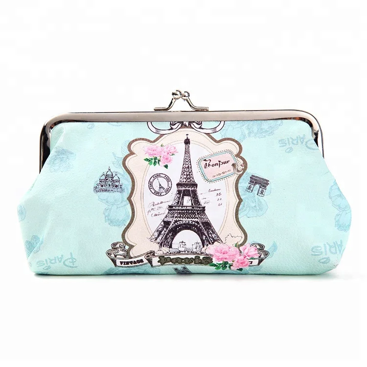 Wholesale Fashion Paris Coin Pu Leather Mini Bag and Purse