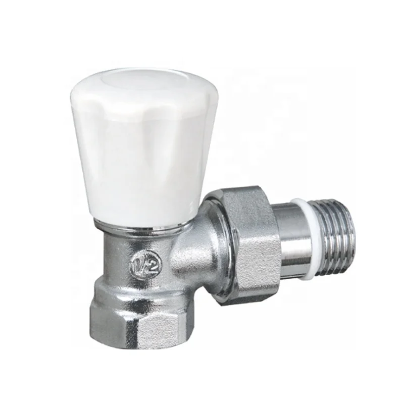 H6007 Series 90 Degree Brass Temperature Control Head Thermostatic Radiator Valve For Floor Heating System