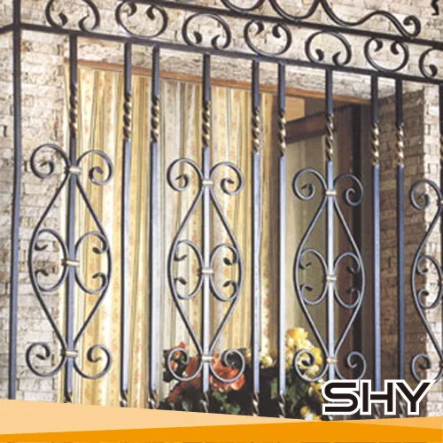 Security Luxury Noble European Design Customized Metal Aluminum Wrought Iron Window Grill Design Window