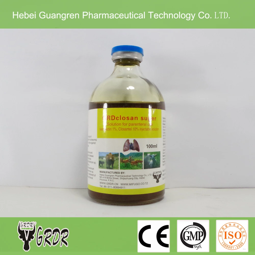 
ivermectin/closantel injection against experimentally induced infections and field infections and liver fluke in cattle 