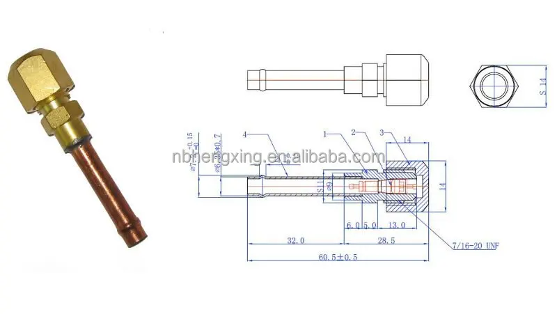 1/4 Charging Valve access valve check valve for refrigerant