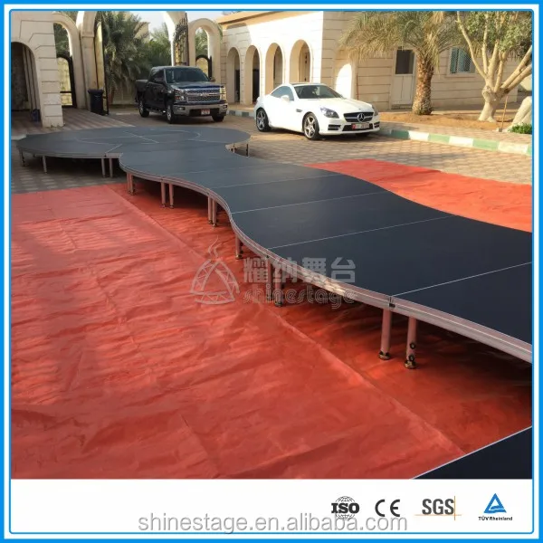 Портативный этап с инвалидной коляске рампы с шасси и ограждений