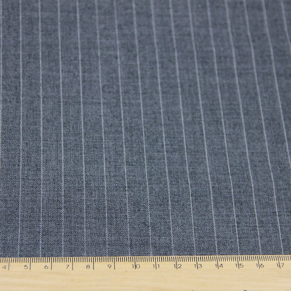 Wholesale Italian stripe Worsted 100% Wool Suit Fabric for Coats