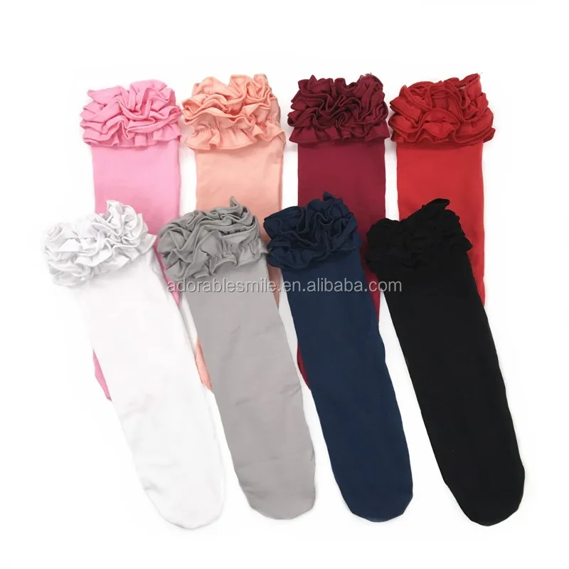 Triple Ruffle Boots Socks Baby Girls Cotton Icing Ruffle Socks