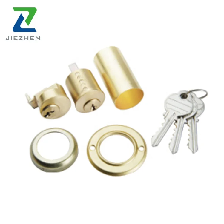 Top security brass mortise round cylinder