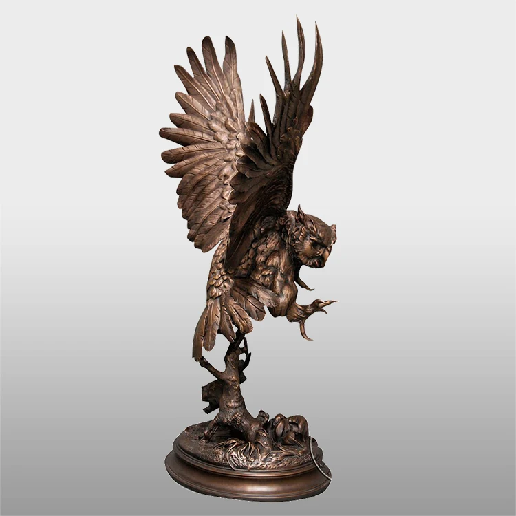 hot high quality sale owl animal bronze  sculpture