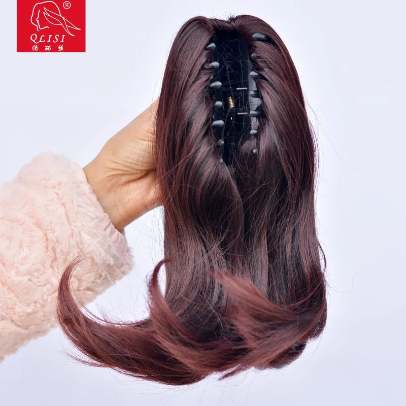 
Easy to wear tangle free claw clip ponytail hairpiece from china wig factory 