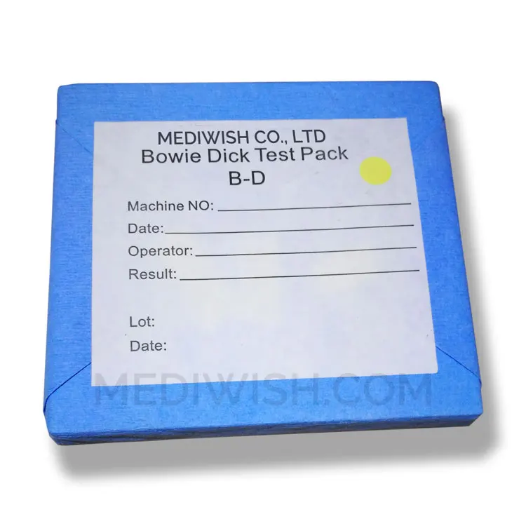 Sheet Class 2 chemical indicator Bowie Dick bowiedick test pack for medical equipment dynamic-air-removal steam sterilizers