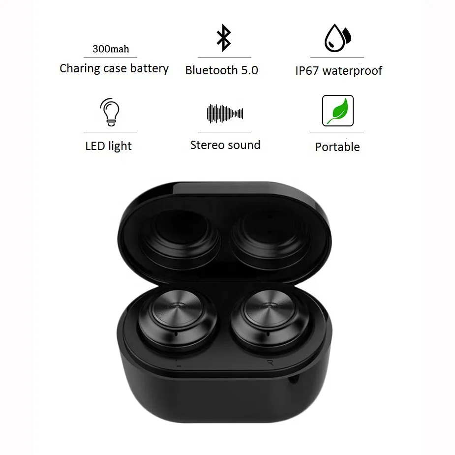 
Cheap Cross-border supply TWS earbuds true wireless headset 5.0 Wireless invisible mini earphone with Charging Case 