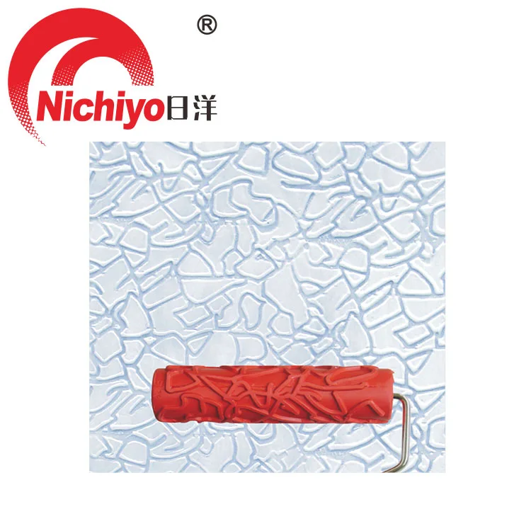 7Inch 3D Rubber Painting Patterned Wall Decoration Tools Without Handle Grip